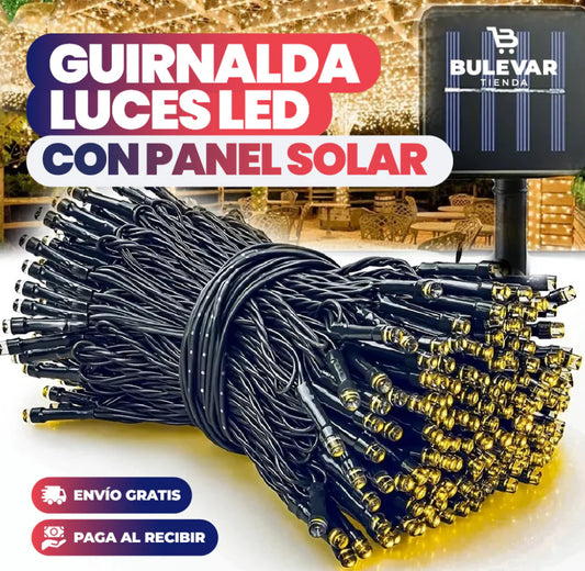 Guirnalda luces de navidad con Panel Solar